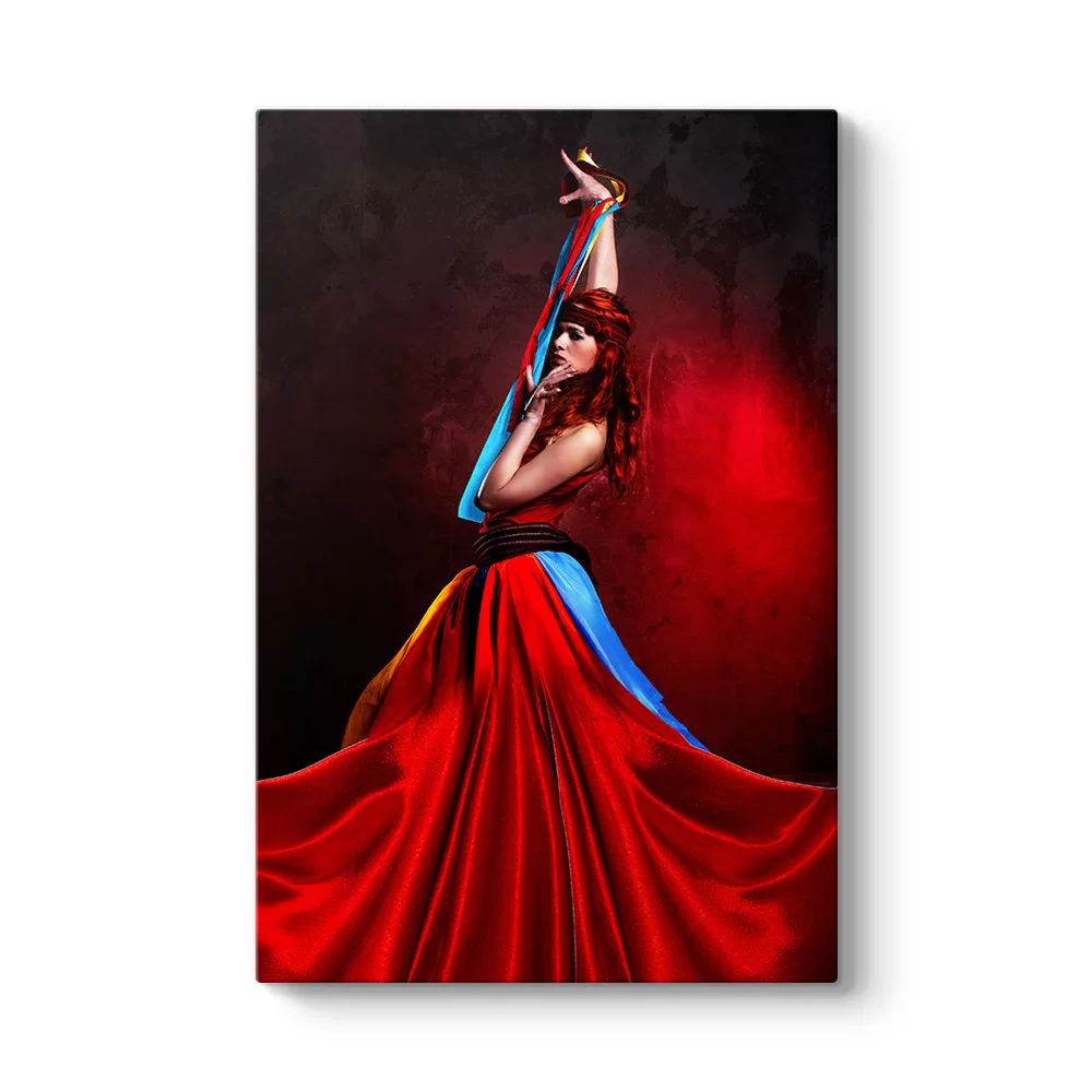 Kırmızı Elbise Tablosu - Model 2